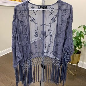 Topshop, sheer open top, Sz 2